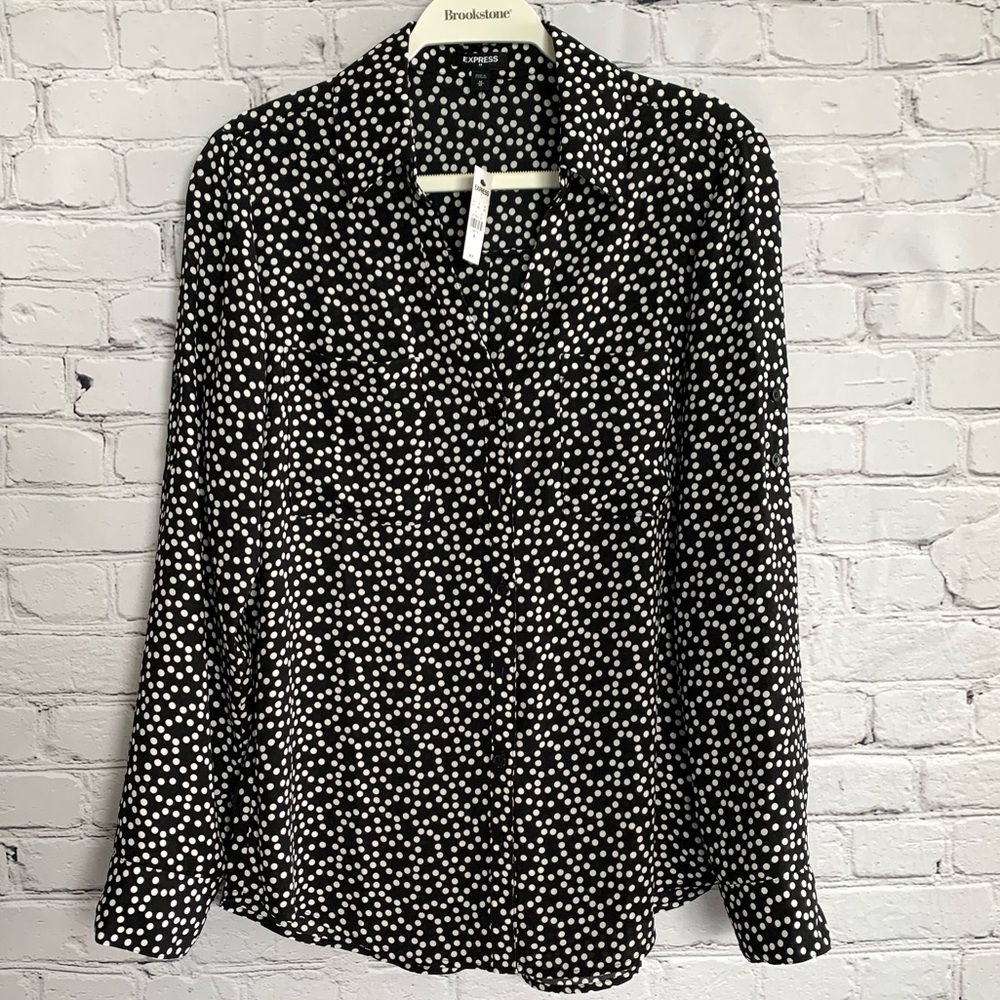 😍 EXPRESS  Button Down Long-sleeve Shirt